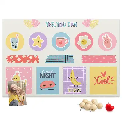 Cork memo board School planner