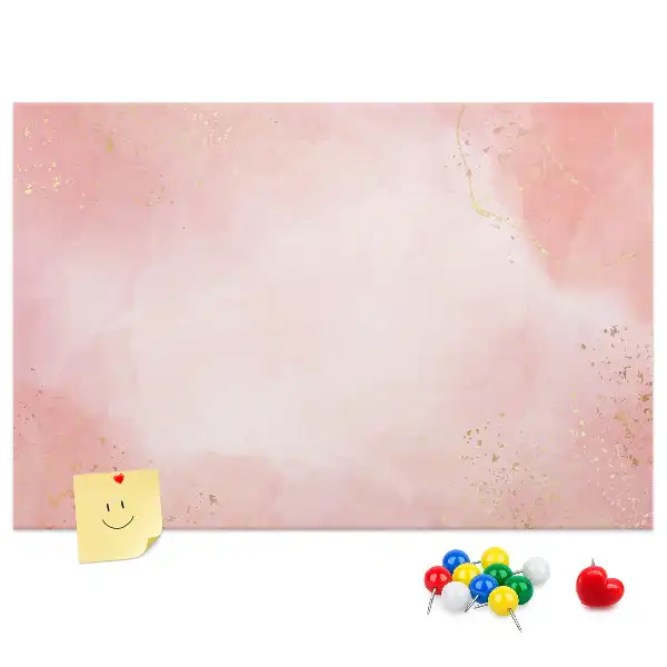 Pink Marble Cork Memo Board