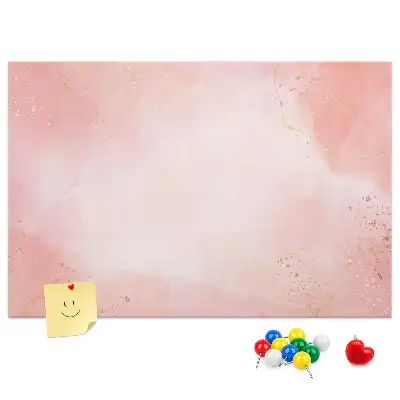 Cork memo board Pink marble
