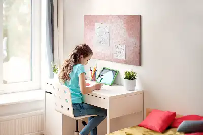 Cork memo board Pink marble