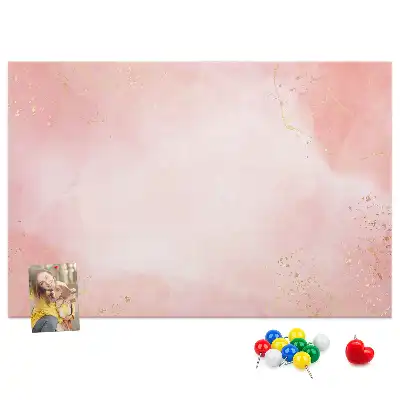 Cork memo board Pink marble