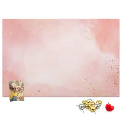 Pink Marble Cork Memo Board