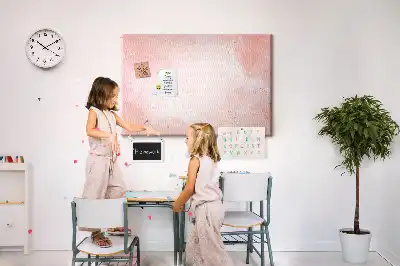 Pink Marble Cork Memo Board