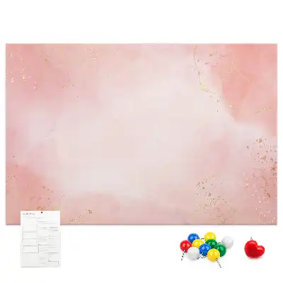 Cork memo board Pink marble