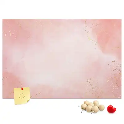 Cork memo board Pink marble