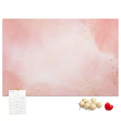 Pink Marble Cork Memo Board