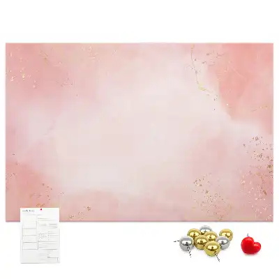 Cork memo board Pink marble