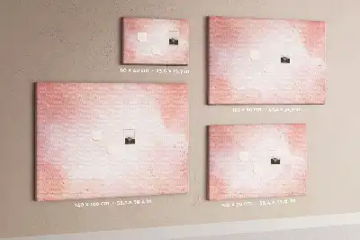 Cork memo board Pink marble