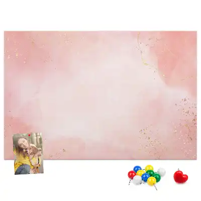 Pink Marble Cork Memo Board