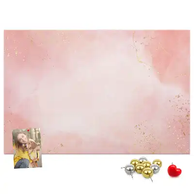 Pink Marble Cork Memo Board