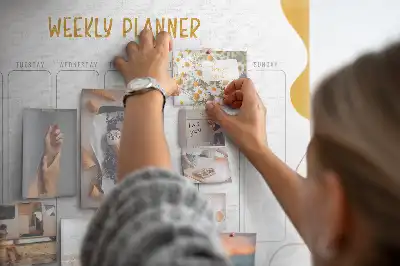 Printed Cork Board Weekly planner