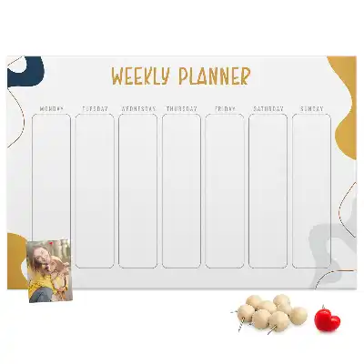 Printed Cork Board Weekly planner