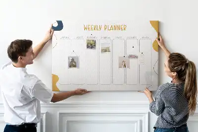 Printed Cork Board Weekly planner