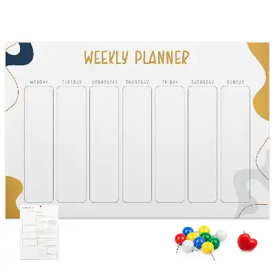 Printed Cork Board Weekly planner