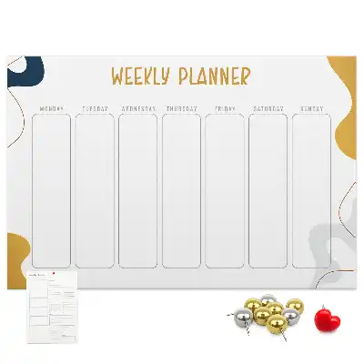 Printed Cork Board Weekly planner