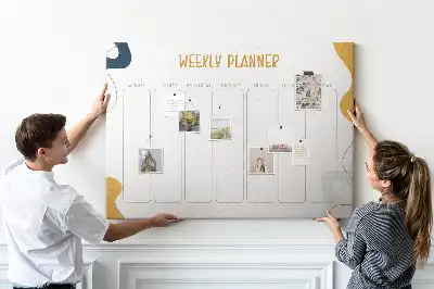 Printed Cork Board Weekly planner