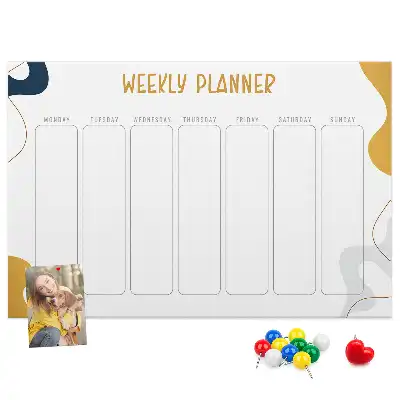 Printed Cork Board Weekly planner