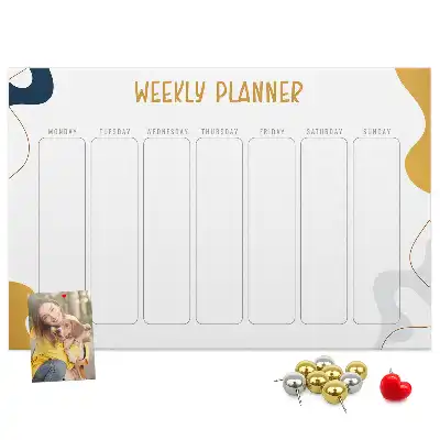 Printed Cork Board Weekly planner