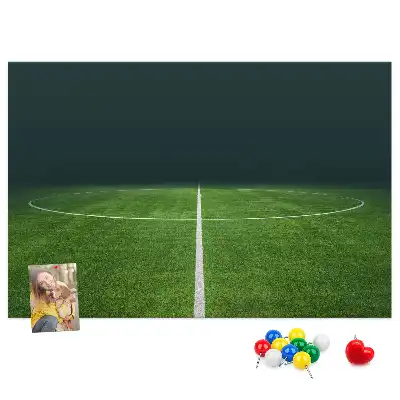 Printed Cork Memo Board Football pitch