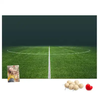 Football Pitch Printed Cork Memo Board