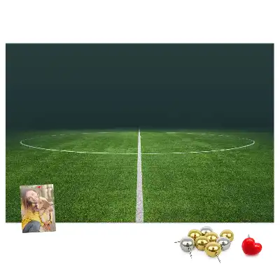Printed Cork Memo Board Football pitch