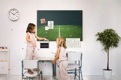 Printed Cork Memo Board Football pitch