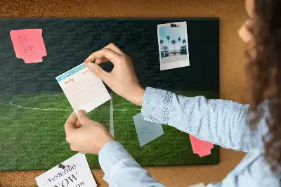 Printed Cork Memo Board Football pitch