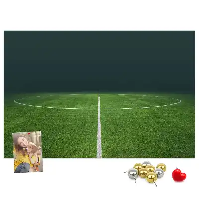 Printed Cork Memo Board Football pitch