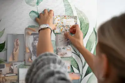 Printed Cork Board Watercolor leaves