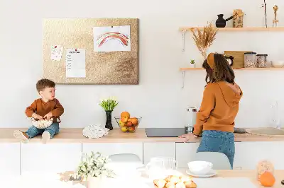 Printed Palm Leaf Cork Memo Board