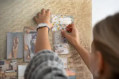 Printed Palm Leaf Cork Memo Board