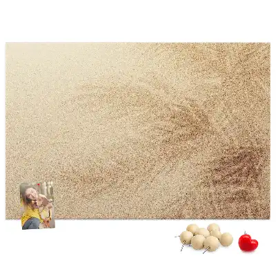 Printed Palm Leaf Cork Memo Board
