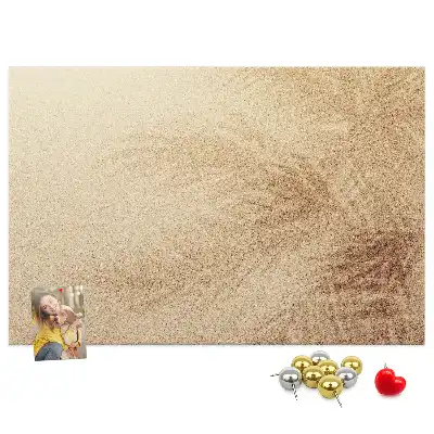 Printed Palm Leaf Cork Memo Board