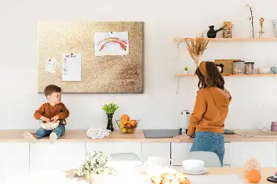 Printed Palm Leaf Cork Memo Board