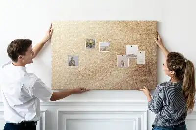 Printed Palm Leaf Cork Memo Board