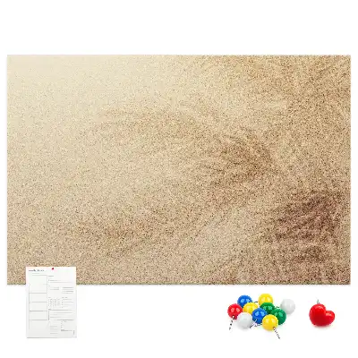Printed Palm Leaf Cork Memo Board