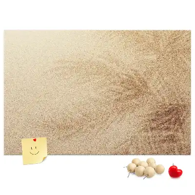 Printed Palm Leaf Cork Memo Board