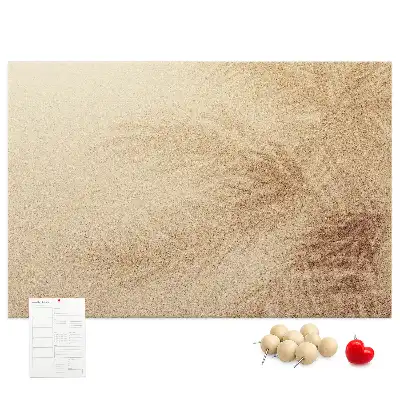 Printed Palm Leaf Cork Memo Board