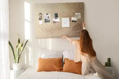 Printed Palm Leaf Cork Memo Board