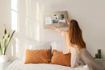 Printed Palm Leaf Cork Memo Board