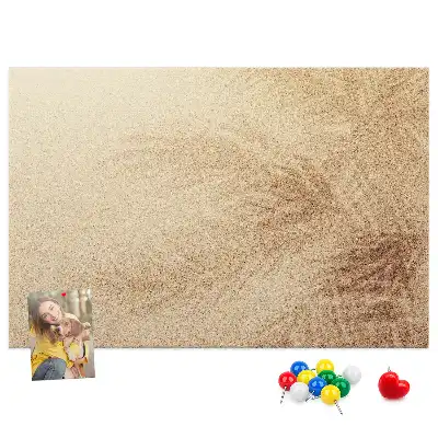 Printed Palm Leaf Cork Memo Board