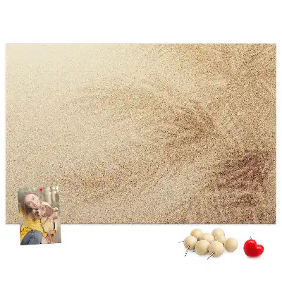 Printed Palm Leaf Cork Memo Board
