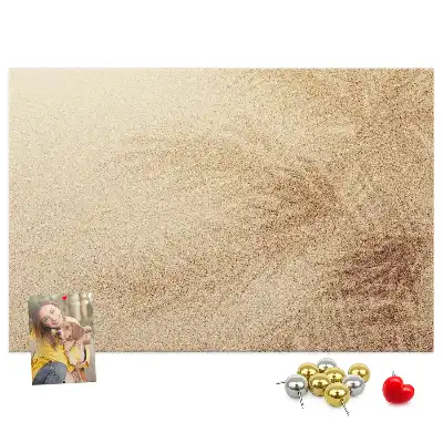 Printed Palm Leaf Cork Memo Board