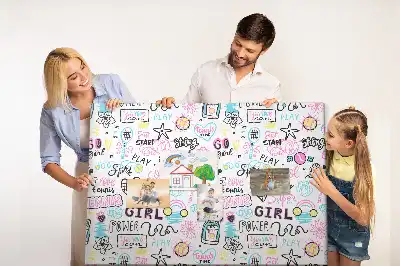 Doodle pattern cork memo board