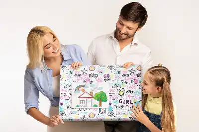 Doodle pattern cork memo board