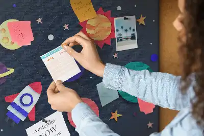 Children's Space Themed Printed Cork Memo Board