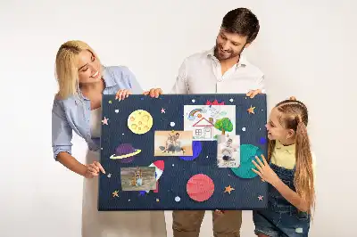 Children's Space Themed Printed Cork Memo Board