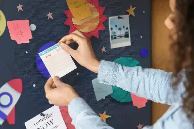 Children's Space Themed Printed Cork Memo Board