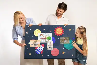 Children's Space Themed Printed Cork Memo Board