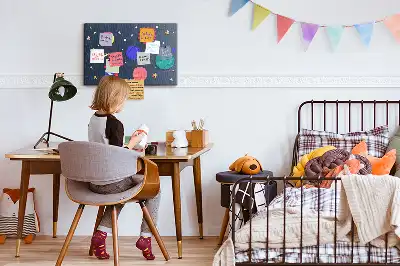Children's Space Themed Printed Cork Memo Board